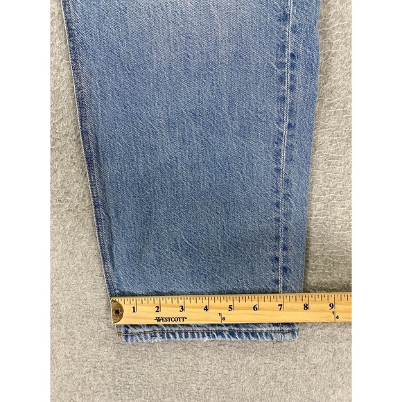 American Eagle Jeans Womens 8 Short Blue 90s Low Rise Straight Light Wash - Picture 5 of 10